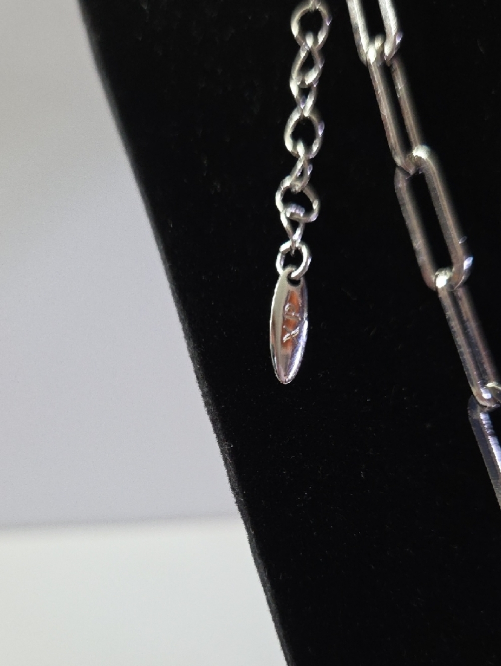 Sterling Silver Paperclip Chain Necklace - Silver - Picture 3 of 5